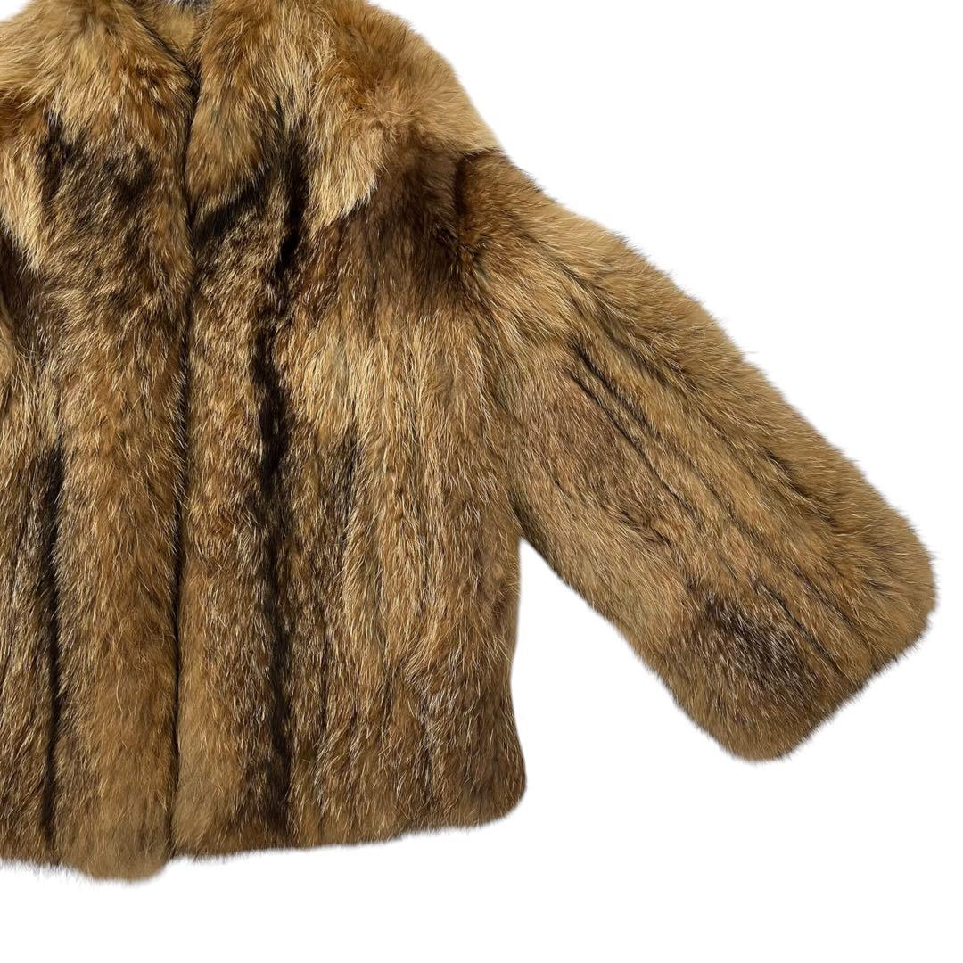 CIZENNE REAL FUR COAT JACKET 2WAY 9 M BROWN FROM JAPAN