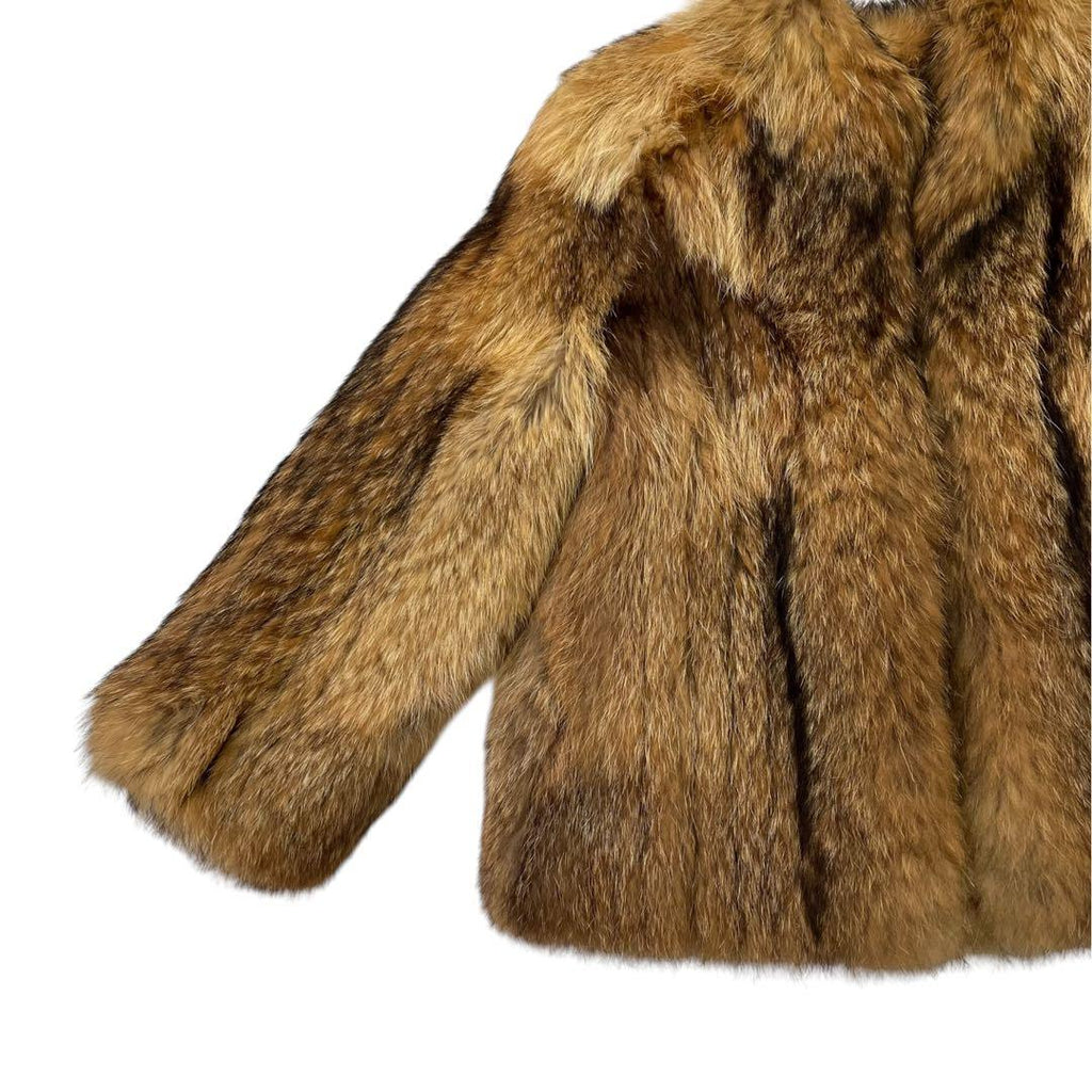 CIZENNE REAL FUR COAT JACKET 2WAY 9 M BROWN FROM JAPAN