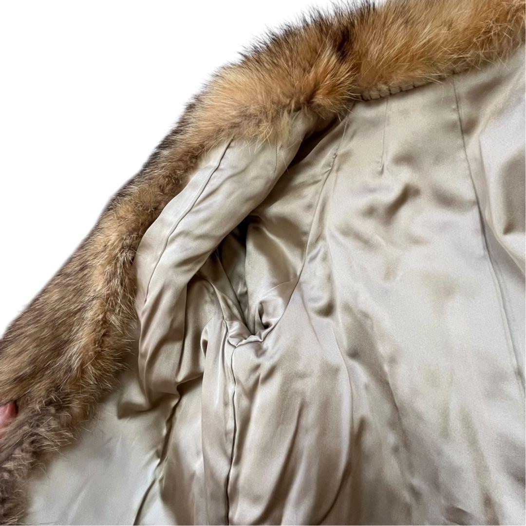 CIZENNE REAL FUR COAT JACKET 2WAY 9 M BROWN FROM JAPAN