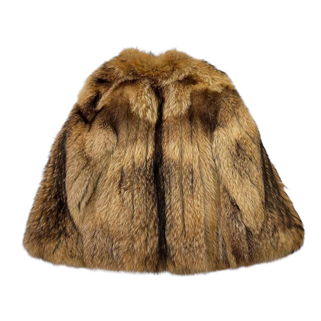 CIZENNE REAL FUR COAT JACKET 2WAY 9 M BROWN FROM JAPAN