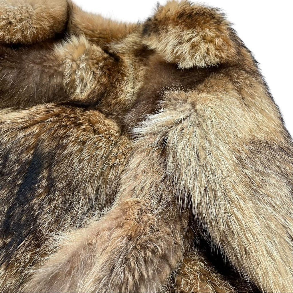CIZENNE REAL FUR COAT JACKET 2WAY 9 M BROWN FROM JAPAN