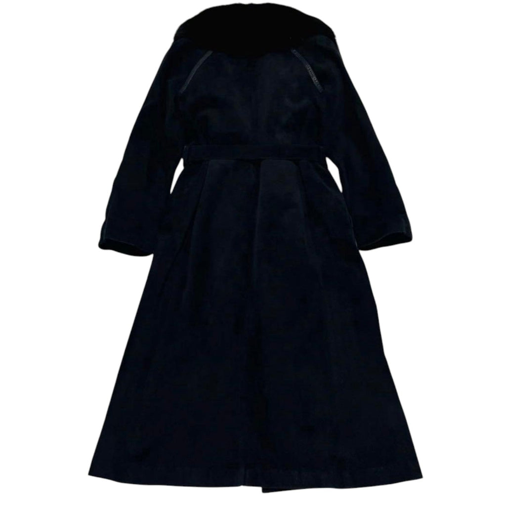 Vintage black sheepskin fox fur coat image 6
