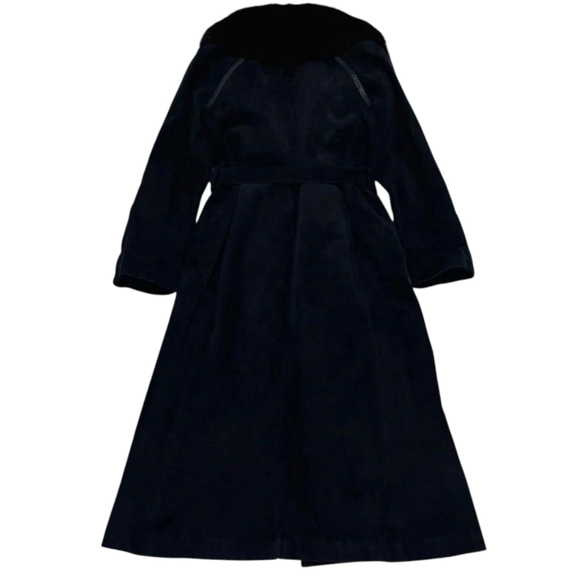 Vintage black sheepskin fox fur coat image 6