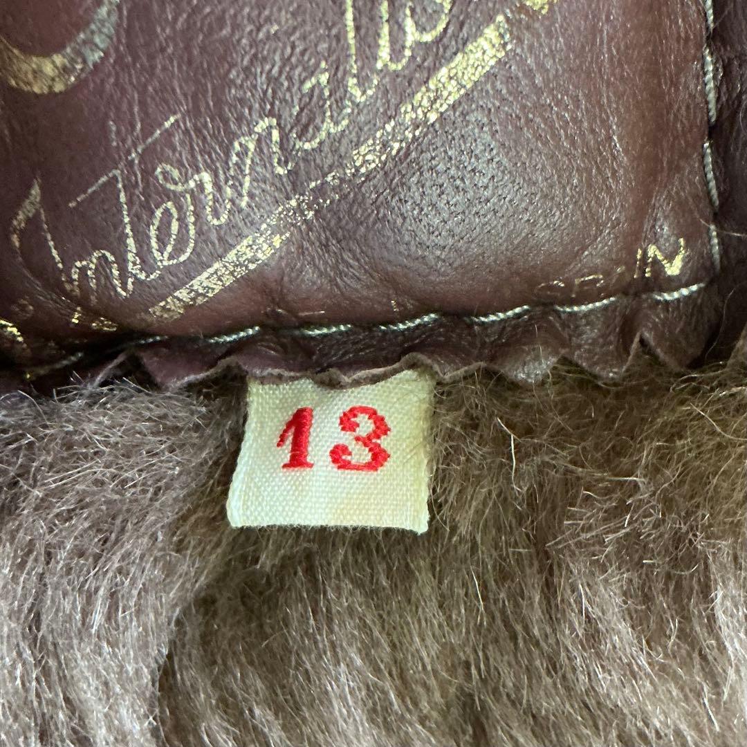 COZON VINTAGE SHEARLING MOUTON FUR COAT JACKET BROWN SIZE 13 L SPAIN - image 8