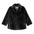 MOONBAT FUR REAL DARK MINK FUR COAT JACKET BLACK GOLD LABEL SIZE 11 L JAPAN - image 1