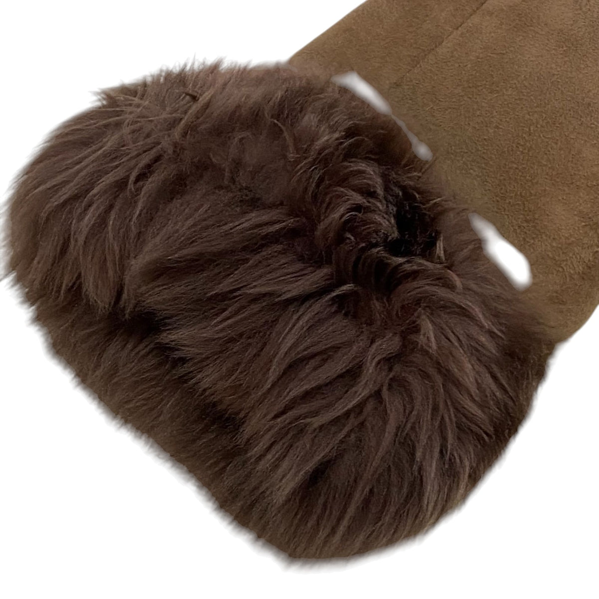 ADAR REAL SHEARLING MOUTON FUR SUEDE COAT JACKET BEIGE SIZE 9 M SPAIN - image 10