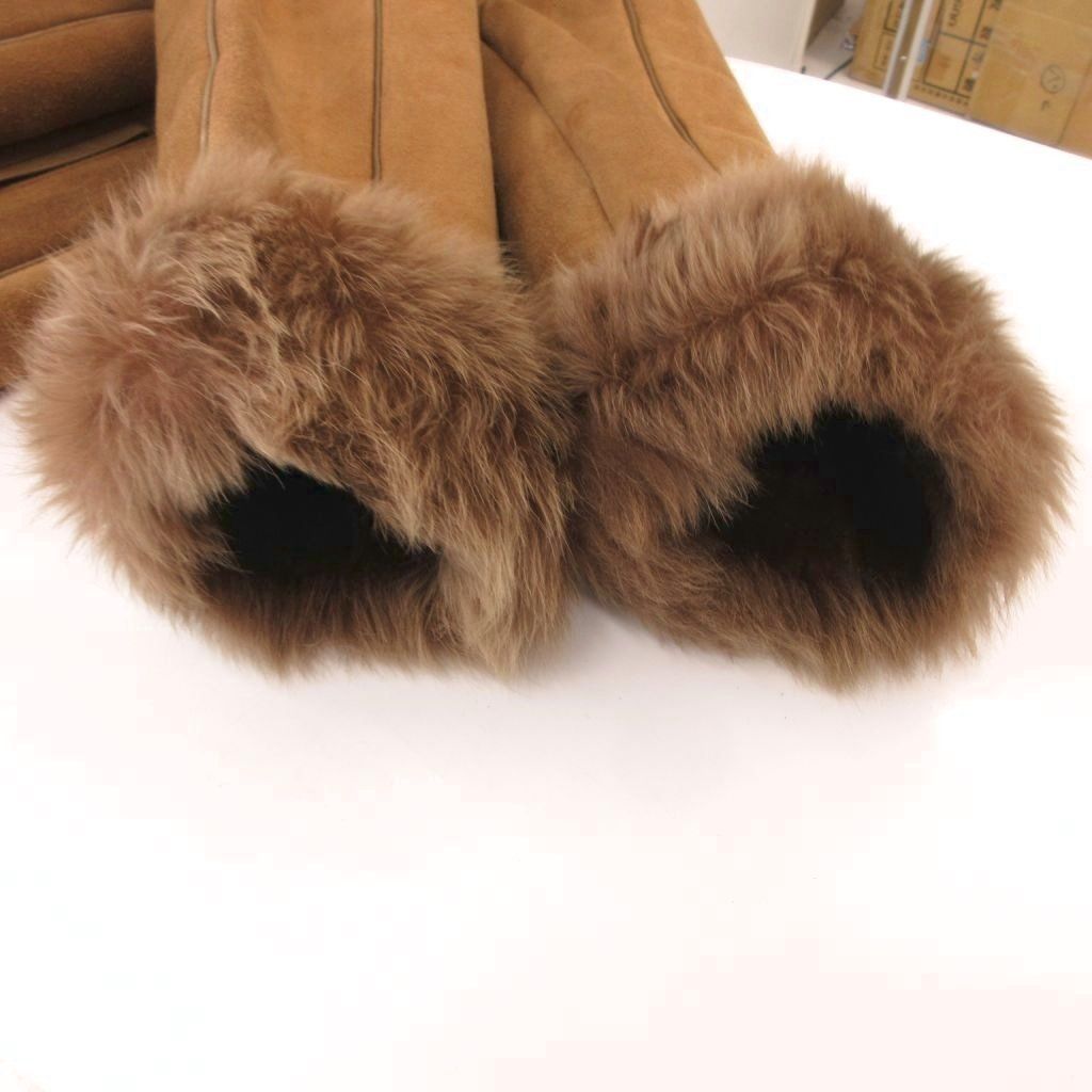 ADAR REAL SHEARLING MOUTON FUR COAT JACKET BROWN LEATHER PIPING SPAIN - image 6