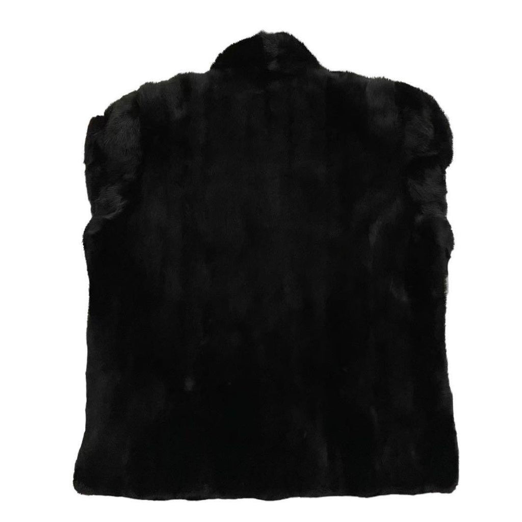ELEGANCE L FUR REAL MINK FUR COAT JACKET BLACK FREE SIZE JAPAN - image 2