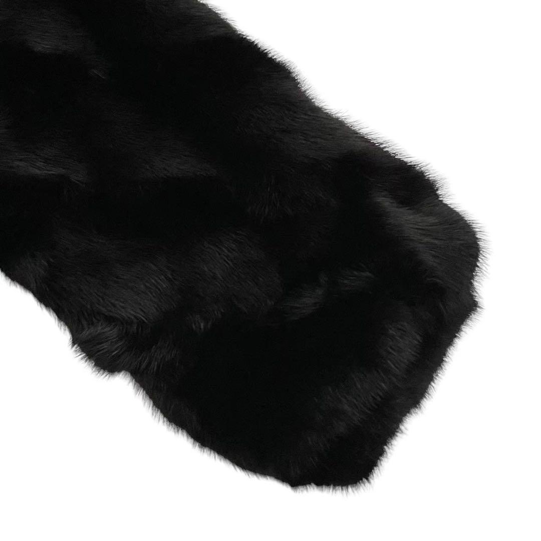 ELEGANCE L FUR REAL MINK FUR COAT JACKET BLACK FREE SIZE JAPAN - image 6