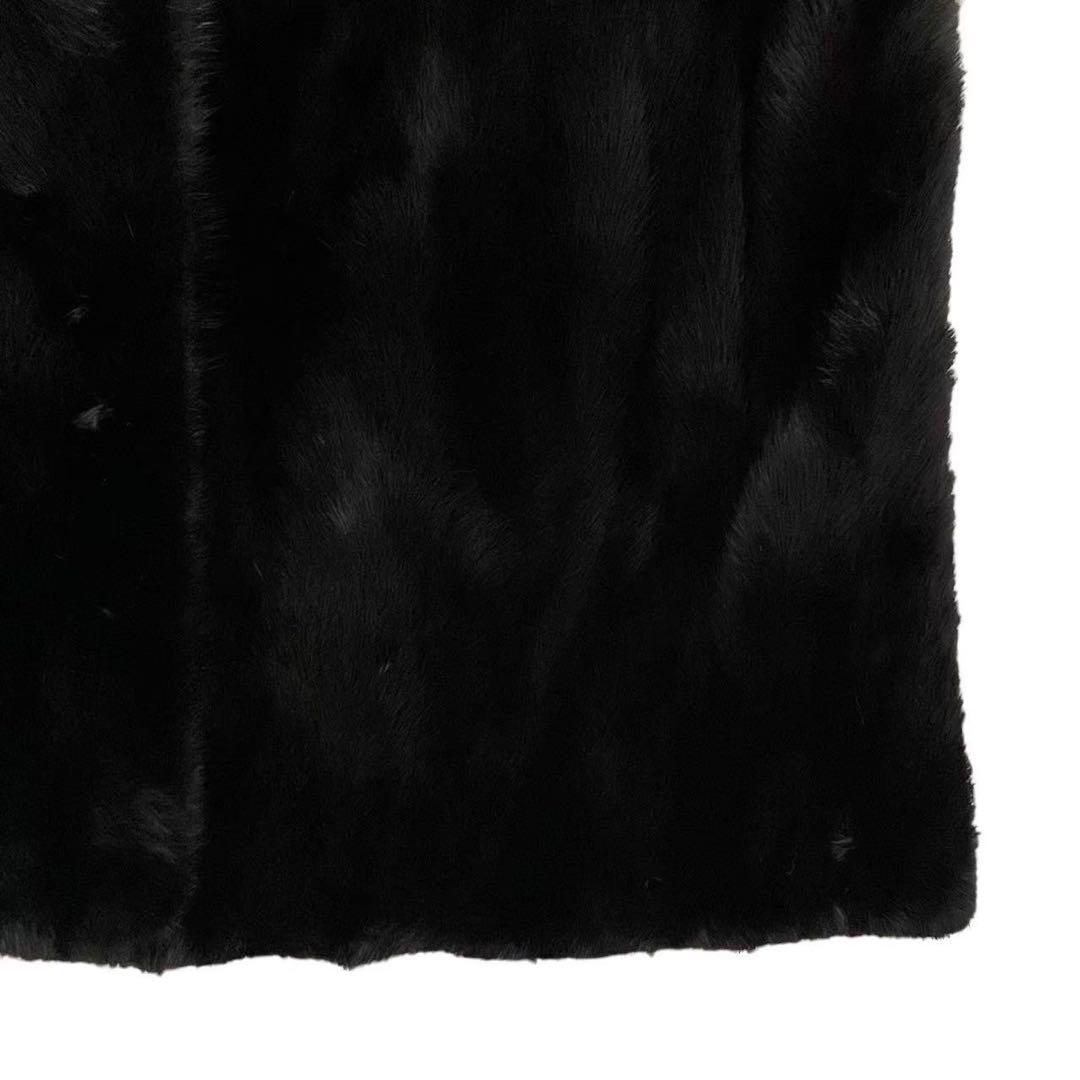 ELEGANCE L FUR REAL MINK FUR COAT JACKET BLACK FREE SIZE JAPAN - image 7