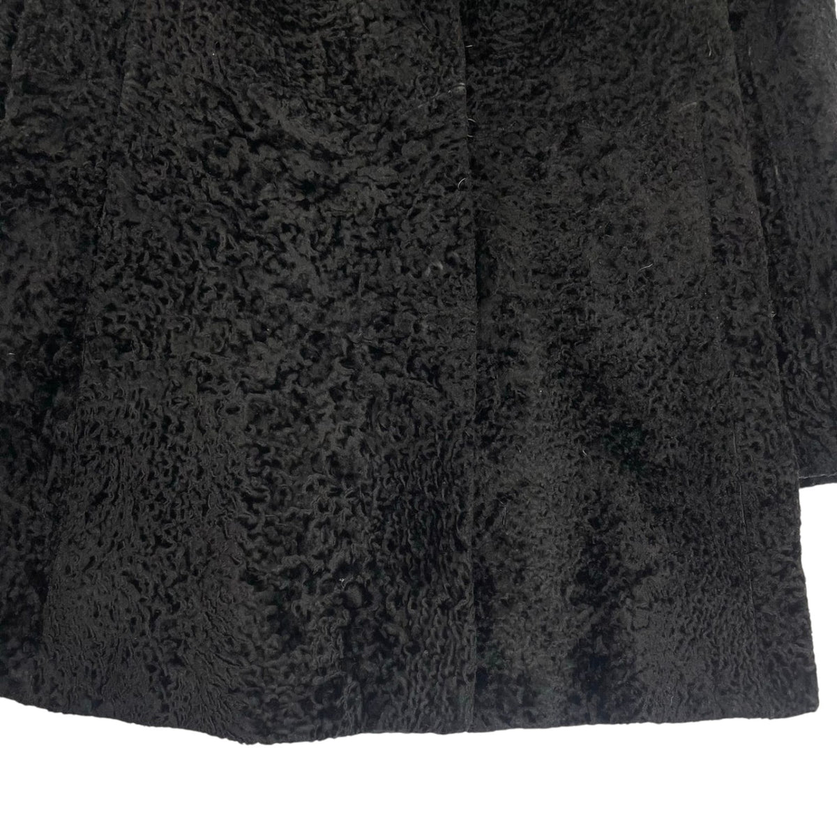 VINTAGE BLACK REAL FOX FUR COLLAR LAMB LEATHER COAT JACKET SIZE 9 M JAPAN - image 8