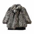 SAGA FOX ROYAL GOLD LABEL REAL SILVER FOX FUR COAT JACKET SIZE 13 XL JAPAN - image 1