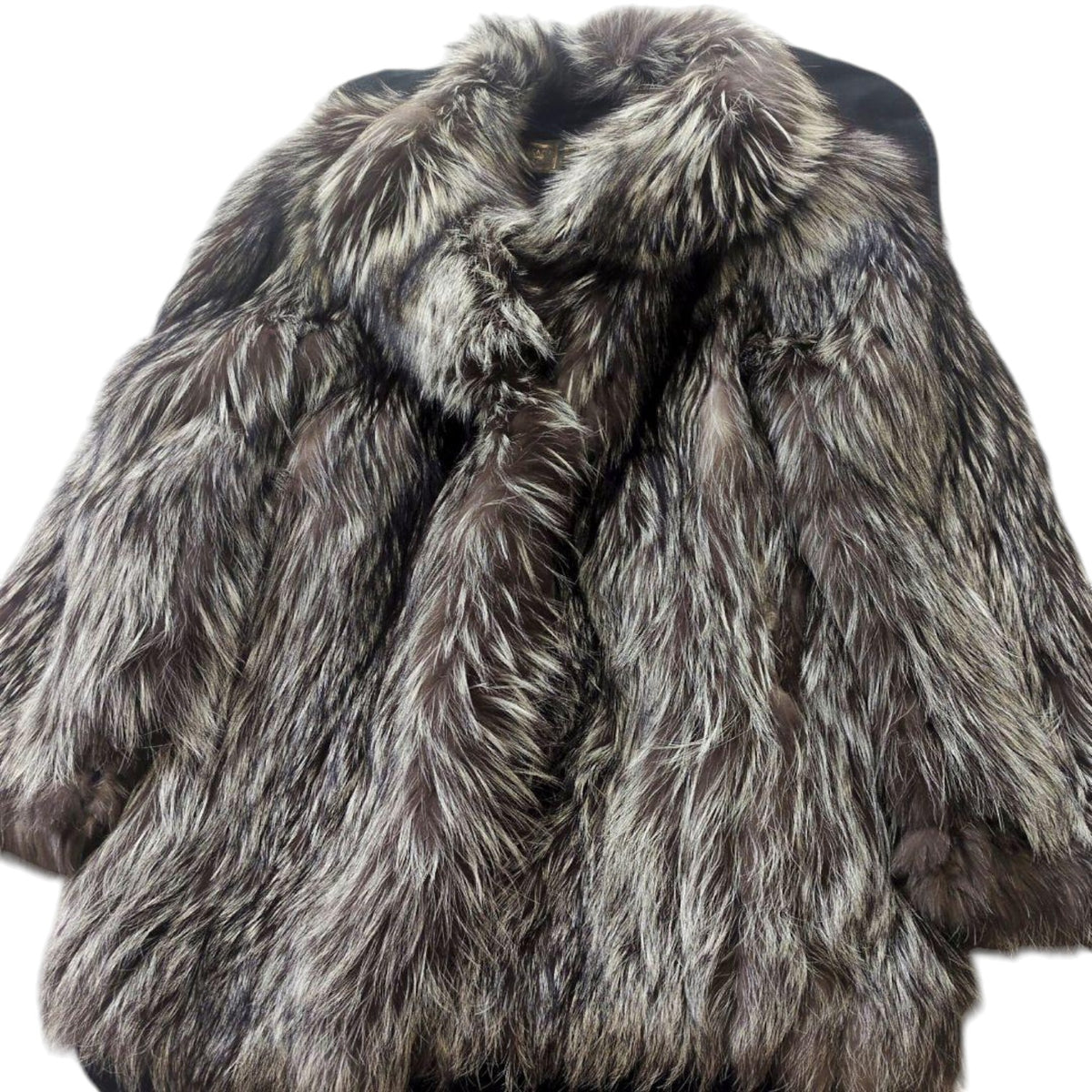 SAGA FOX ROYAL GOLD LABEL REAL SILVER FOX FUR COAT JACKET SIZE 13 XL JAPAN - image 2
