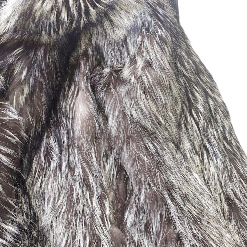 SAGA FOX ROYAL GOLD LABEL REAL SILVER FOX FUR COAT JACKET SIZE 13 XL JAPAN - image 4