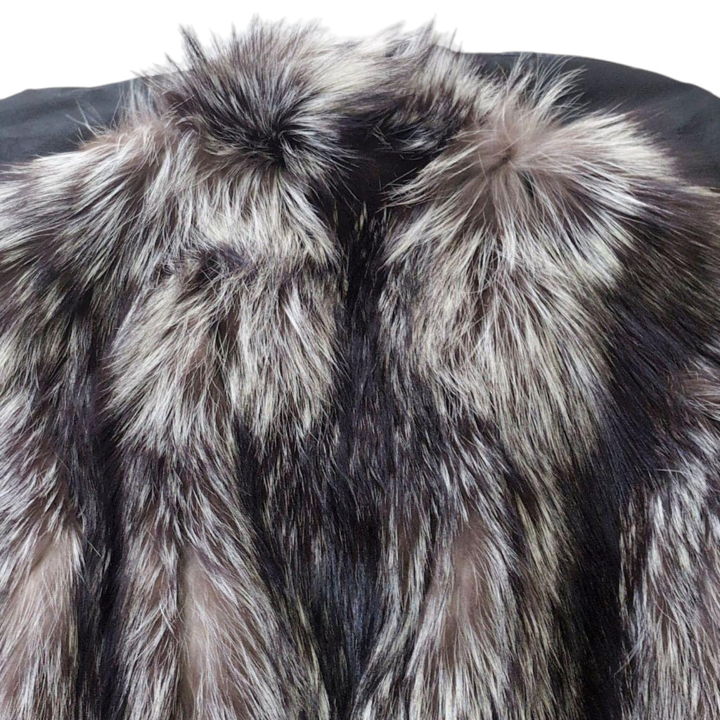 SAGA FOX ROYAL GOLD LABEL REAL SILVER FOX FUR COAT JACKET SIZE 13 XL JAPAN - image 10