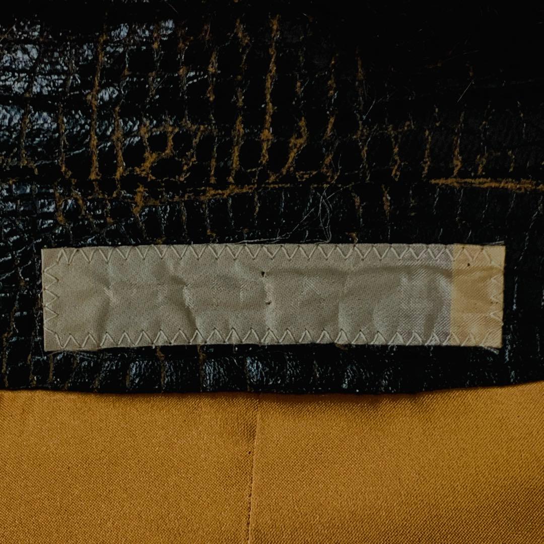 SYNCHRO CROSSINGS CROC EMBOSSED JACKET REAL FOX FUR COLLAR SIZE 38 M JAPAN - image 14