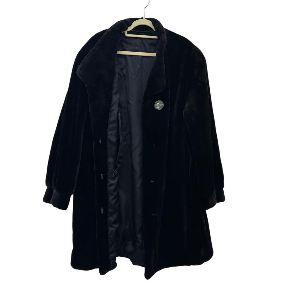 AMERICAN FUR AWARDS 4 STAR SHEARED MINK FUR LONG COAT JACKET BROWN L - image 2