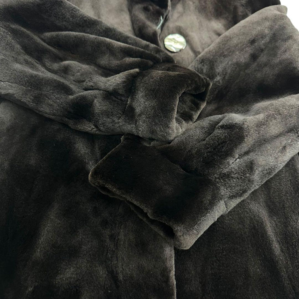 AMERICAN FUR AWARDS 4 STAR SHEARED MINK FUR LONG COAT JACKET BROWN L - image 7