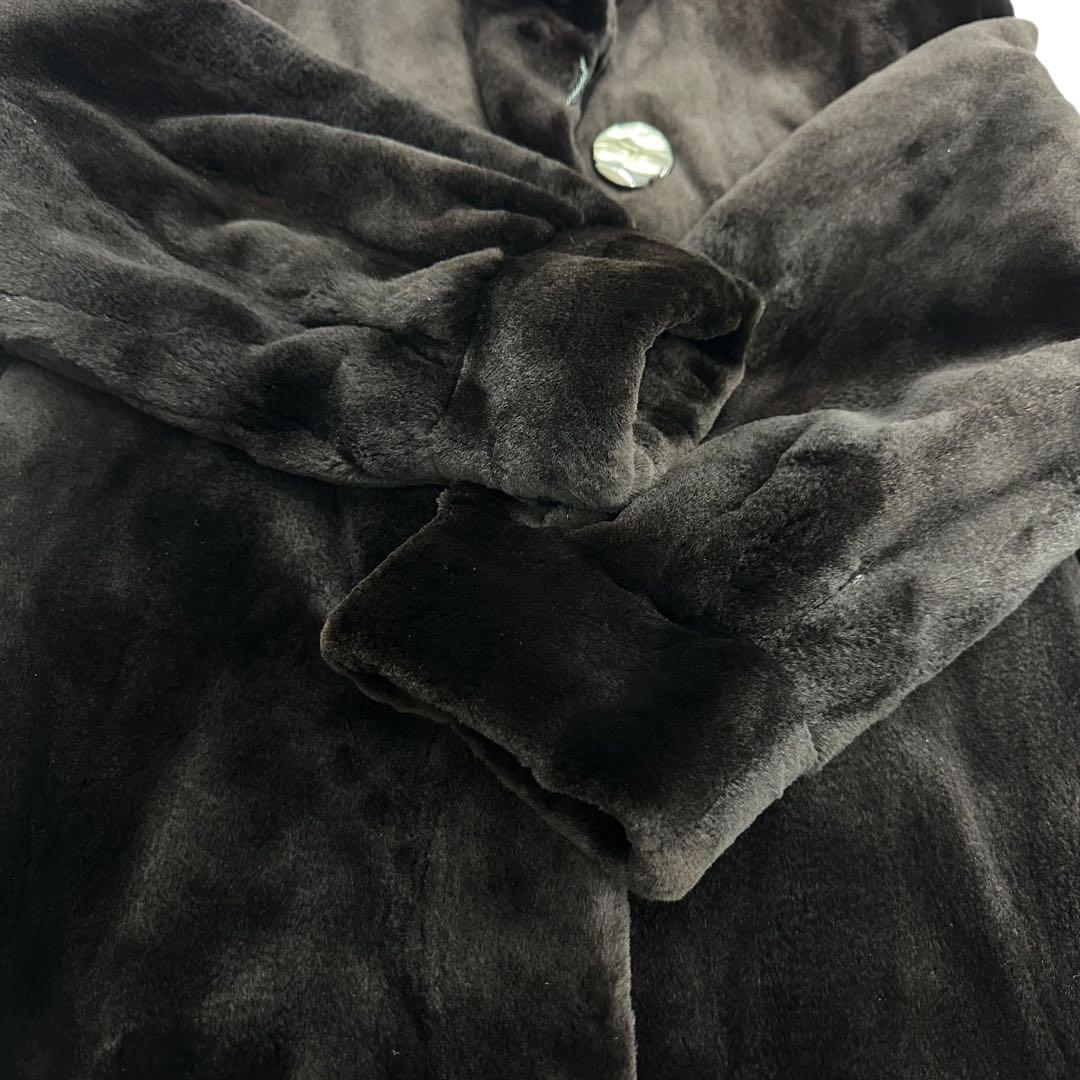 AMERICAN FUR AWARDS 4 STAR SHEARED MINK FUR LONG COAT JACKET BROWN L - image 7