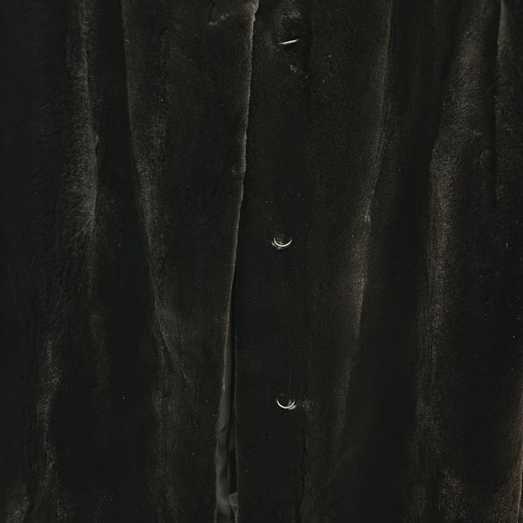 AMERICAN FUR AWARDS 4 STAR SHEARED MINK FUR LONG COAT JACKET BROWN L - image 11