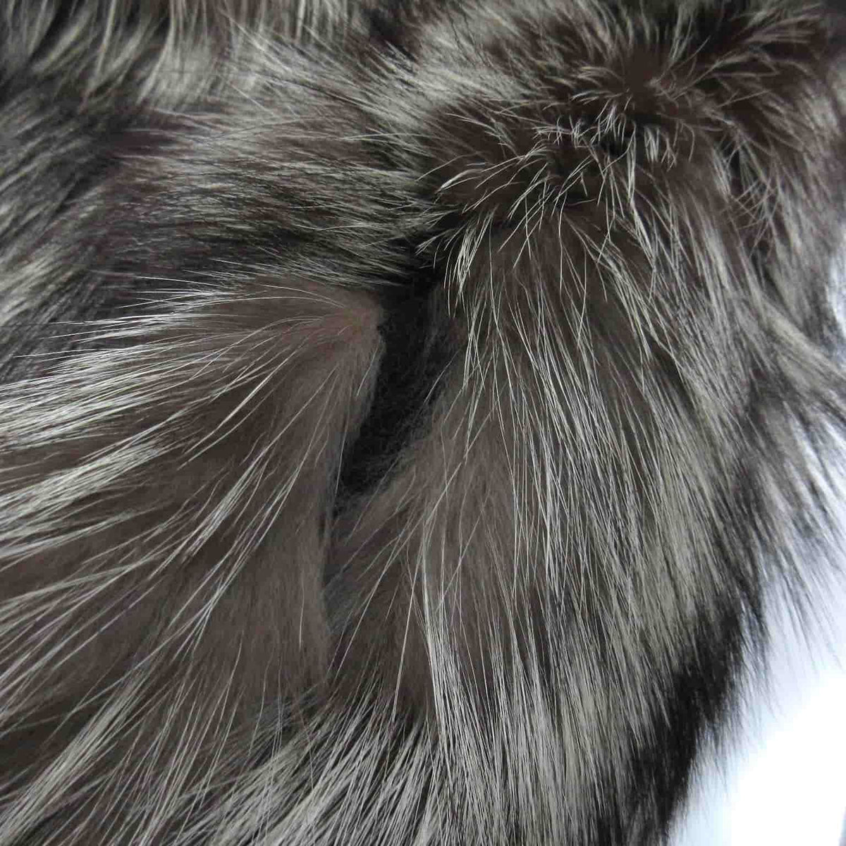 SAGA FOX REAL SILVER FOX FUR COAT JACKET VOLUMINOUS FREE SIZE FROM JAPAN - image 5