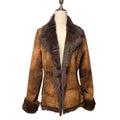 Vintage BALLEZZA sheepskin jacket with fur collar - view 1