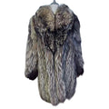 Vintage SAGA FOX silver fox fur coat front view