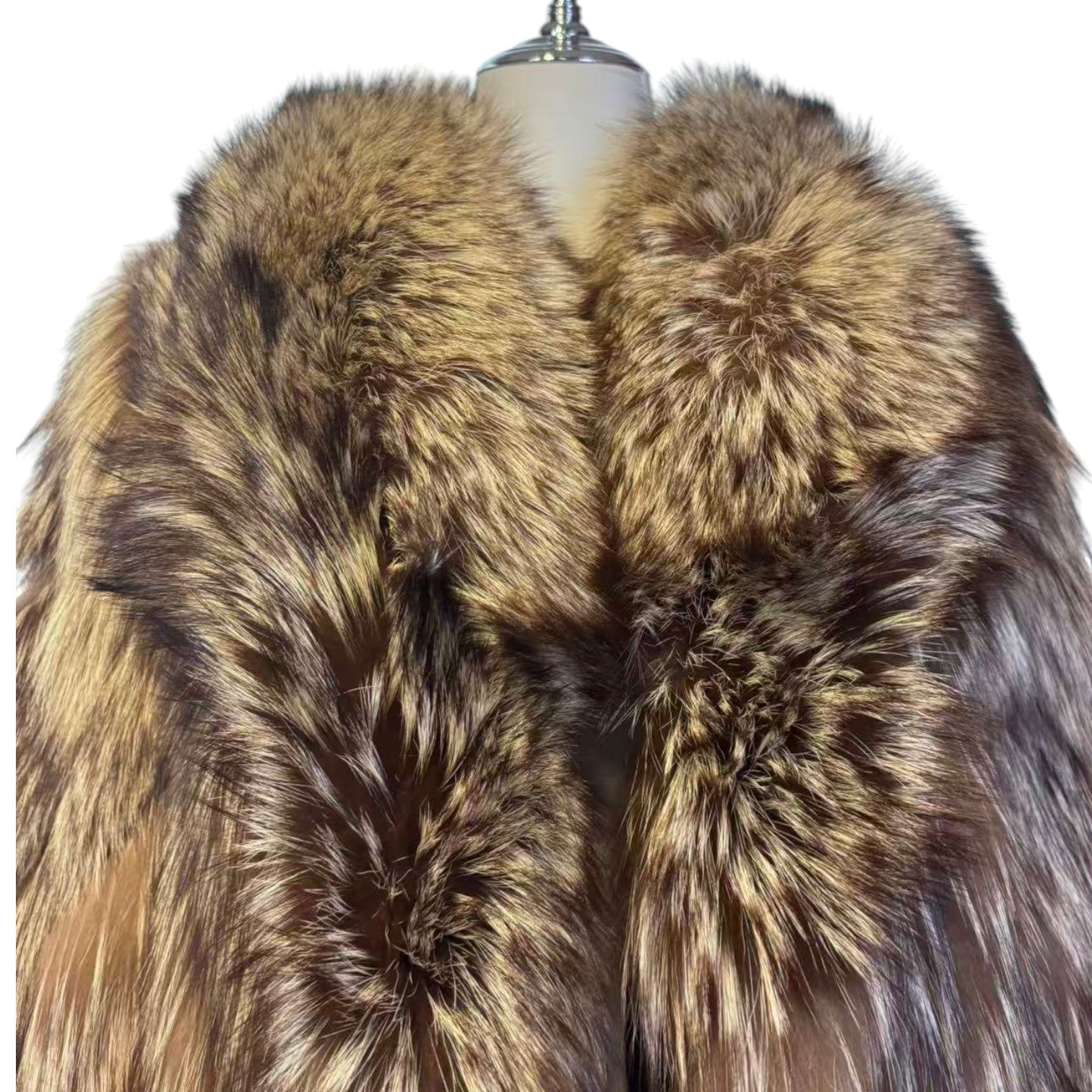 Vintage SAGA FOX silver fox fur coat - view 2