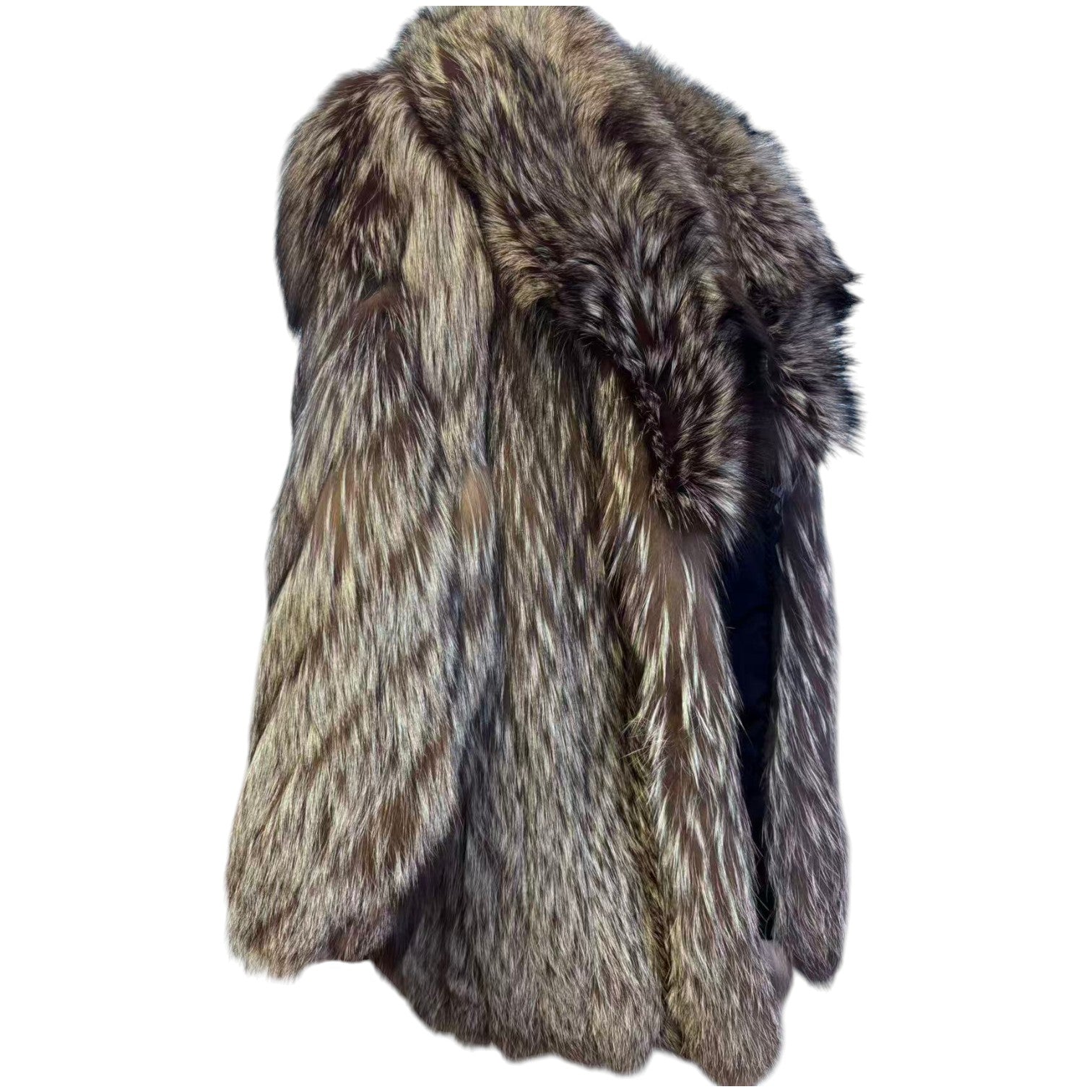 Vintage SAGA FOX silver fox fur coat - view 6