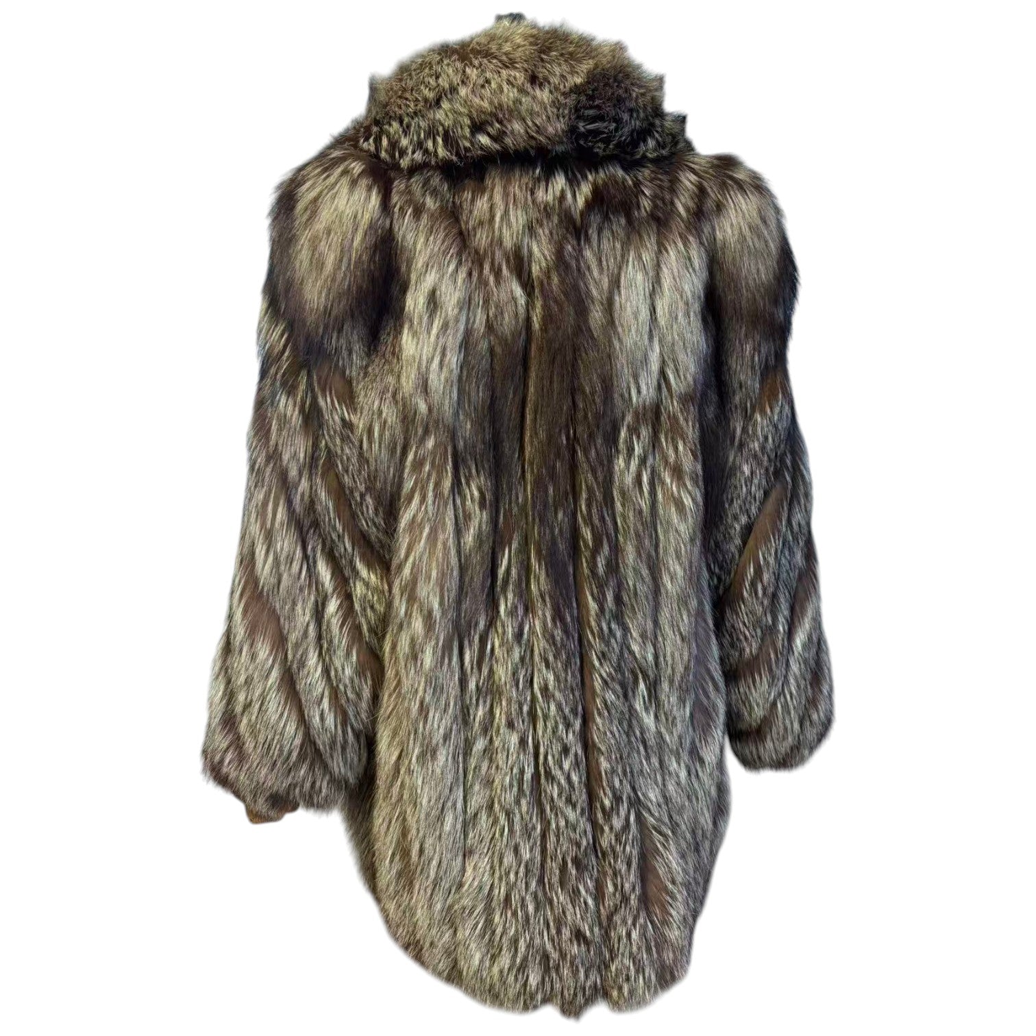 Vintage SAGA FOX silver fox fur coat - view 7