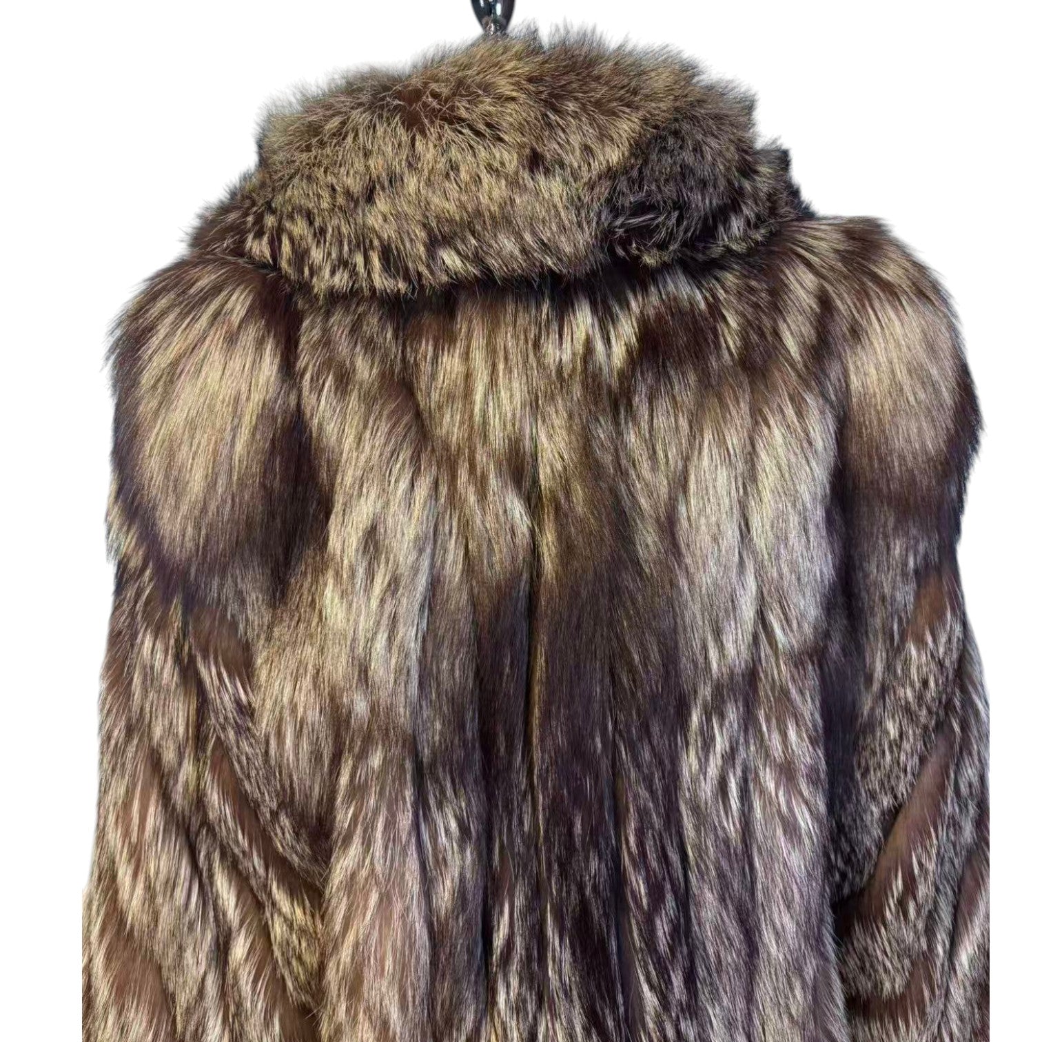 Vintage SAGA FOX silver fox fur coat - view 8