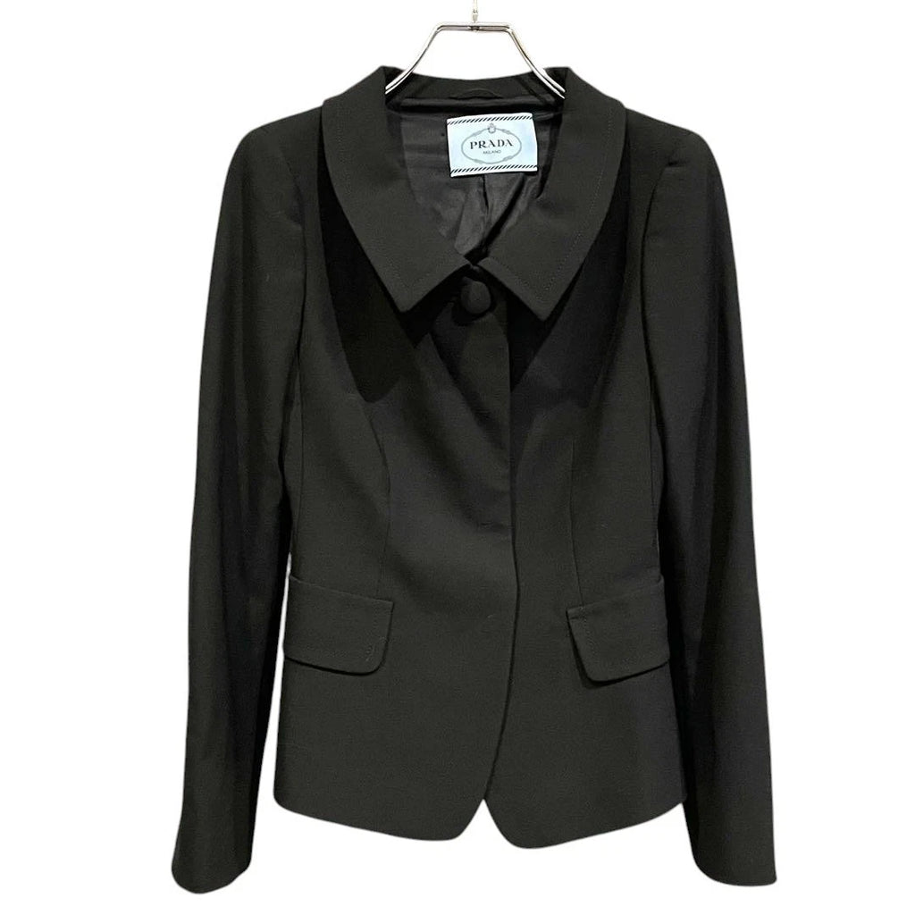 PRADA BLAZER JACKET BLACK VISCOSE SIZE IT 40