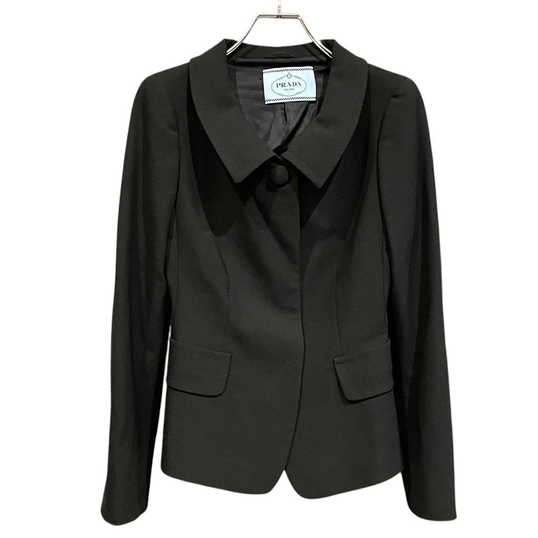 PRADA BLAZER JACKET BLACK VISCOSE SIZE IT 40